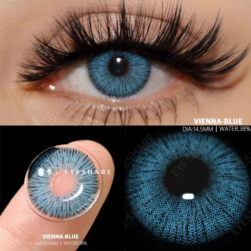 1 Pair New Colored Contact Lenses Fashion Green Eyes Lenses Natural Blue Lenses Gray Contacts Fast Delivery Yearly Lens