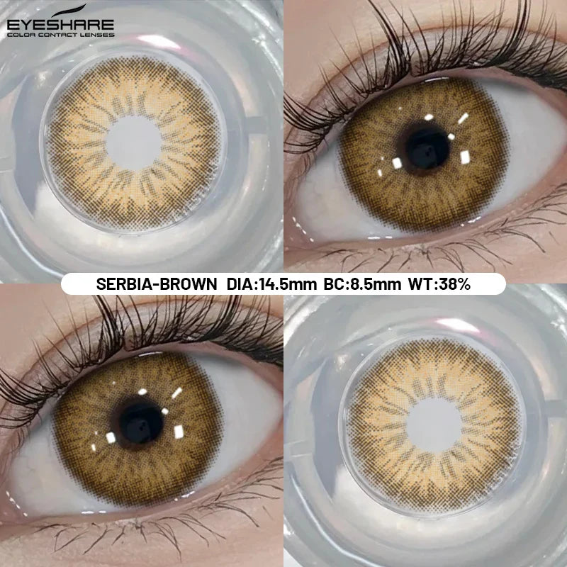 Big Eyes Color Contact Lenses Fashion Blue Colored Contact Lense Brown Softlenses Green Beauty Pupils Yearly Use