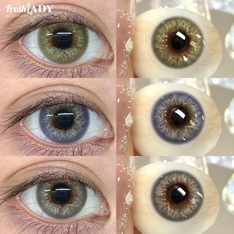 1 Pair Twilight Forest Series Colored Contact Lenses Natural Green Pupils Eyes Contact lenses Soft Contacts 14.50mm
