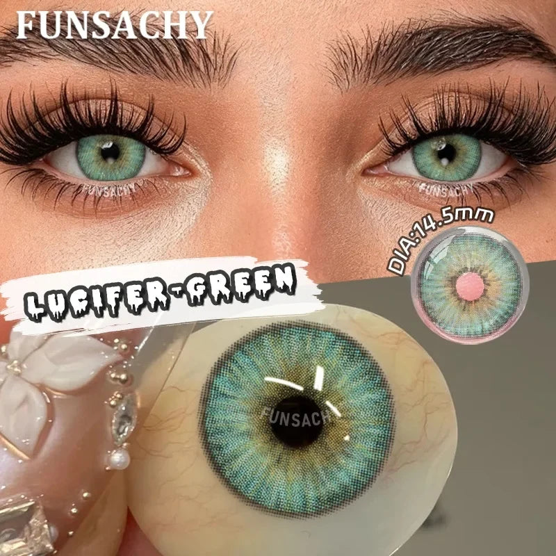 1 Pair Contact Lenses for Eyes Color Korean Pupils Makeup Accessories Beauty Contact Lenses Yearly New Contact Lens