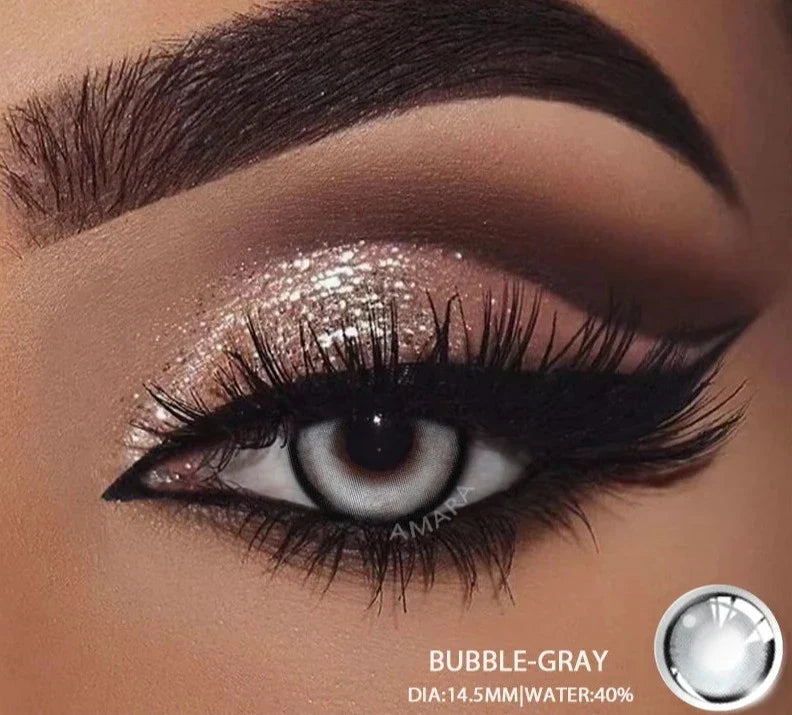 1 Pair Colored Contact Lenses Natural Look Brown Eye Lenses Gray Contact Eye Lenses Blue Lenses Contacts for Dark Eyes