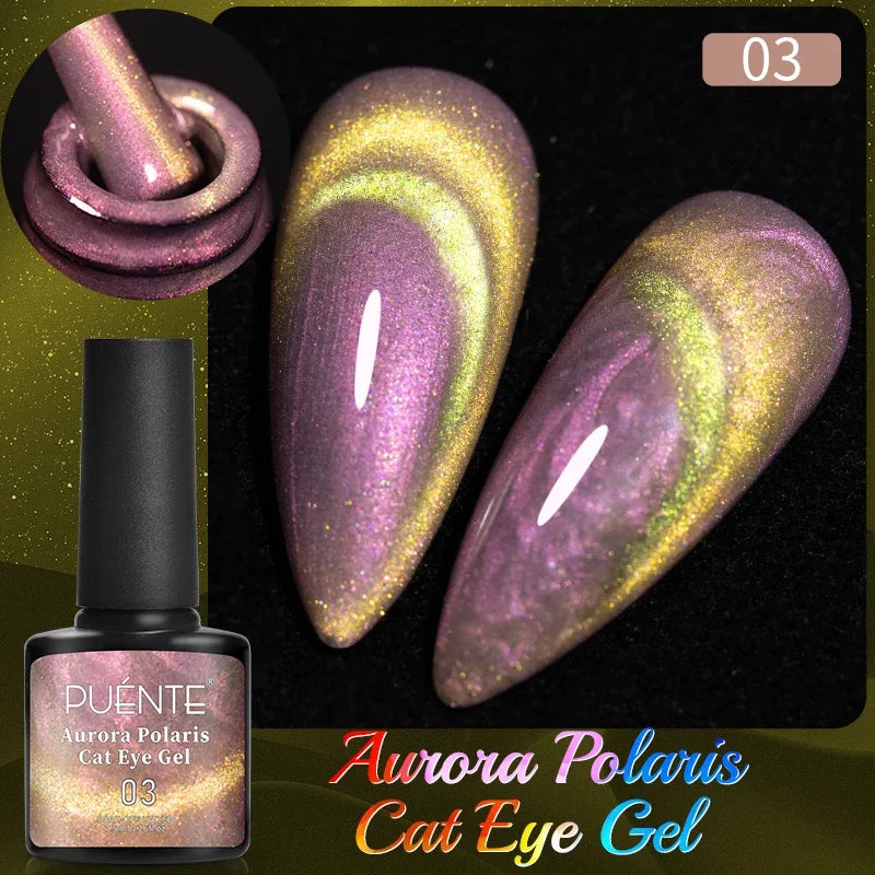 7.5ML Amber Moonlight Cat Magnetic Gel Nail Polish WaterLight Cat Eye Gel Soak Off Semi-Permanent Nail Art Varnish For Manicure