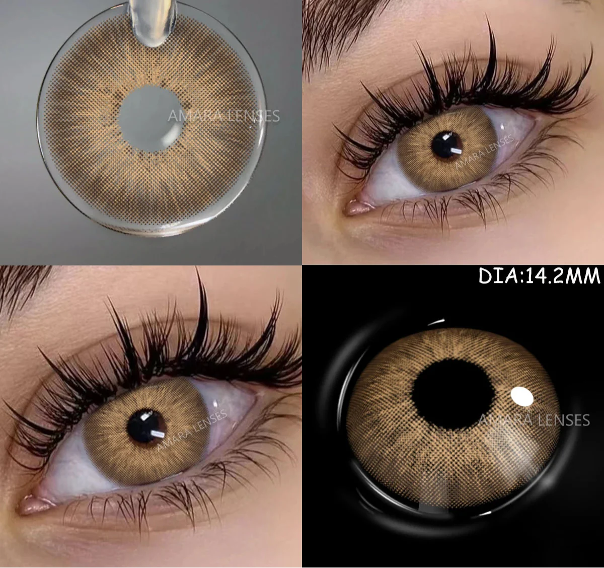 Color Contact Lenses For Eyes 1pair Yearly Natural Eye Color Lens Cosmetic Soft Eye Lenses Beauty Pupils with Lens Case