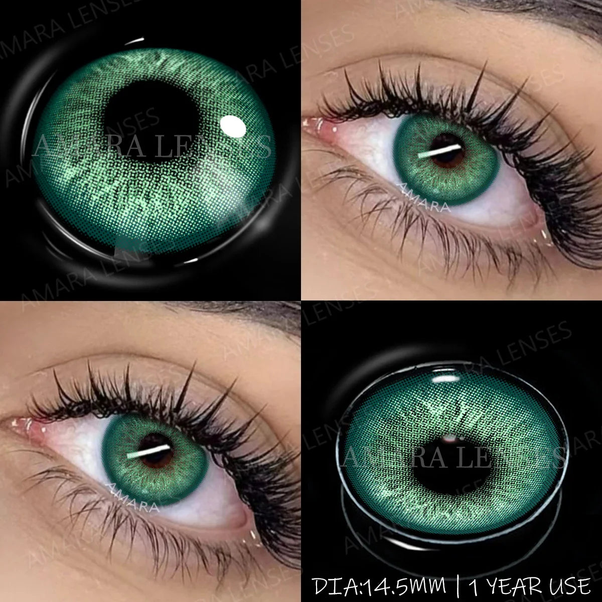 1 Pair NEW Colored Pupils Makeup Green Contact Lenses Beauty Women Colored Pupils Cosmetic Brown Natural Pupils