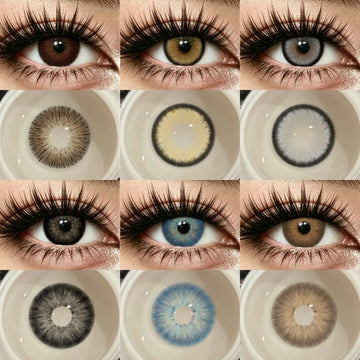 2Pcs New Colored Contact Lenses Grey Blue Green Series Soft And Comfortable BrownContact Lenses Yearly Beautiful Pupils