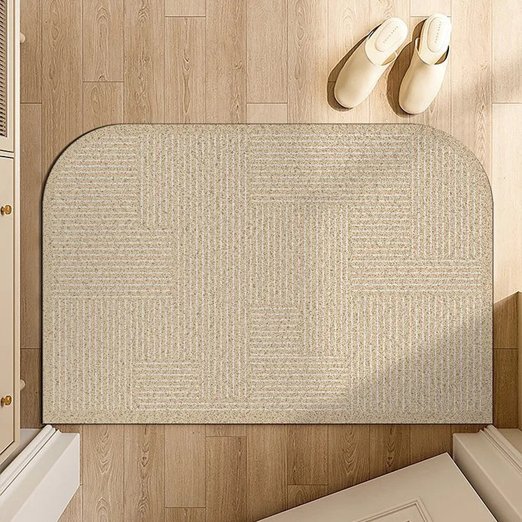 Durable Entrance Mat with Mountain/Wave Design Non-slip Easy-to-Clean Pad for Home Foyer Entrance & Indoor Floors