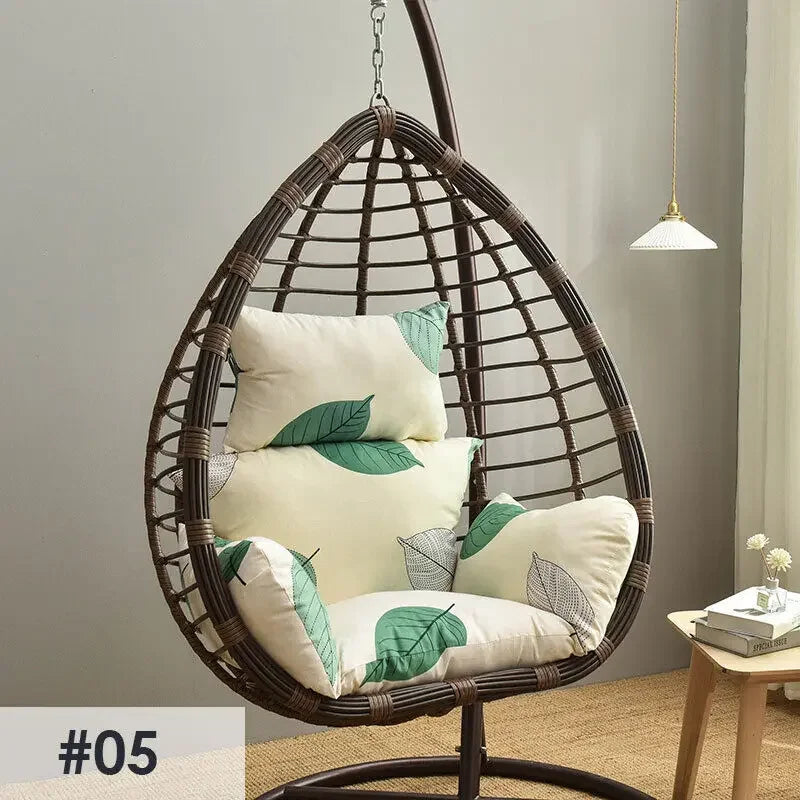Swing Egg Chair Mat Cushion Cover Outdoor Patio Hanging Seat Home Decor Garden Lounger Cushion Cover (No Filling)