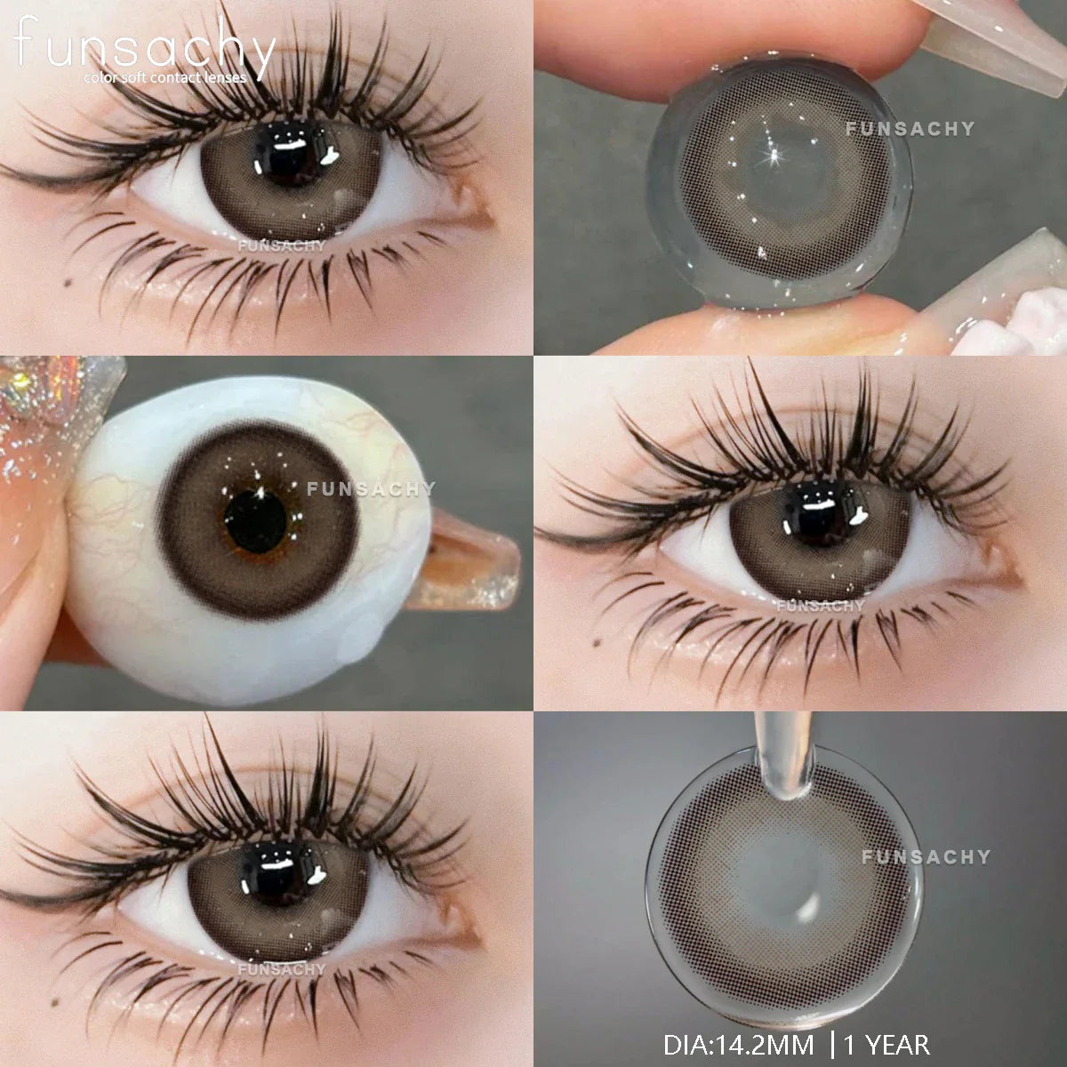 2Pcs Natural Gray Contact Lenses Yearly Brown Colorcon Makeup Blue Pupils Green Lens for Eyes High Quality Soft Contact