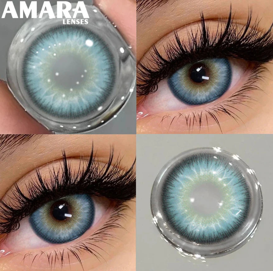 1 Pair Black Color Contact Lenses for Eyes 14.5mm Fashion Contact Lenses Brown Natural Contact Lenses Gray Soft Lens
