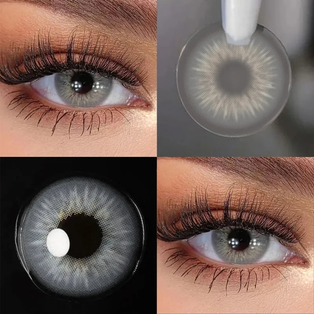14.0mm Small Pupil Natural Sin Blue Green Colored Contact Lenses Half Yearly Soft Lens Fashion Cosmetic Eyewear Contacts