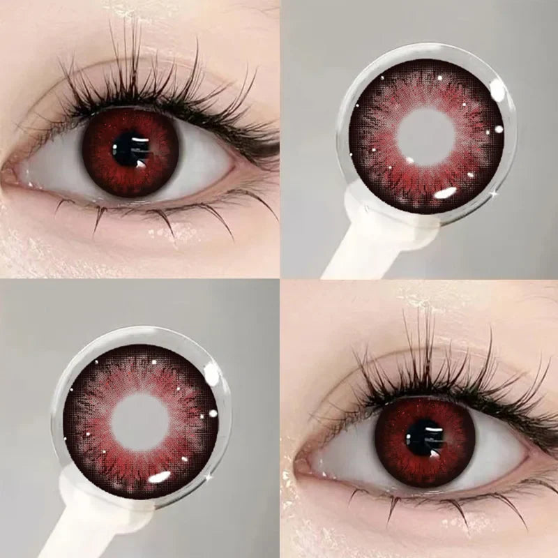 1Pair Natural Myopia Color Contact Lenses Beauty Eyes Brown Pupils High Quality Yearly Use Lenses Contact Cosmetics