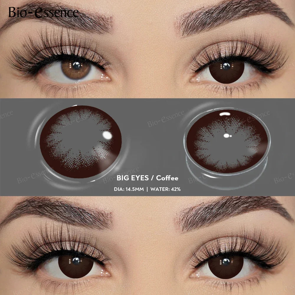 1 Pair Colored Contact Lenses for Eyes Brown Eye Lens Gray Contact Blue Lenses Natural Eye Contact Fashion Lenses