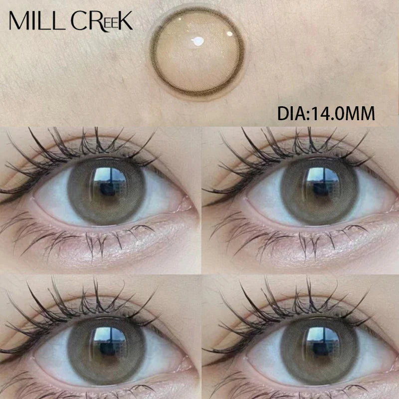 Contact Lenses Myopia Prescription Lenses With Diopters Grey Colored Contacts Lens for Eyes Cosmetics Beauty Pupil