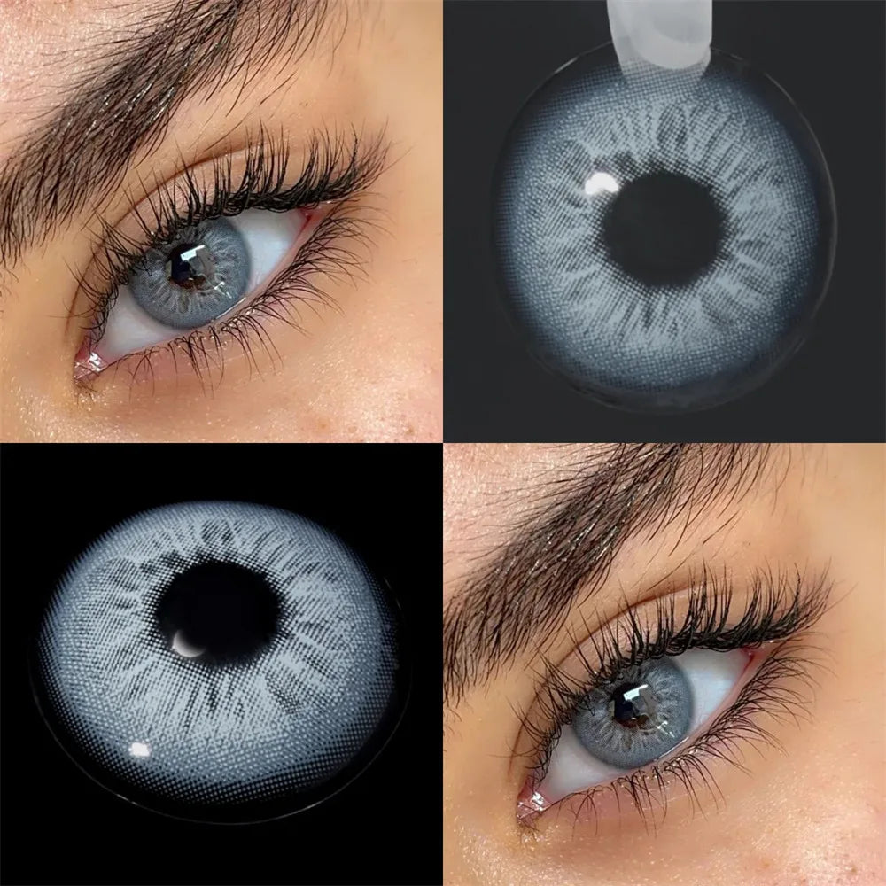 Eye Eyes Color Contacts Colored Contact Lenses Lens Small Pupil Daily Beauty Black Blue Brown 2Pcs 6 Months Half Year