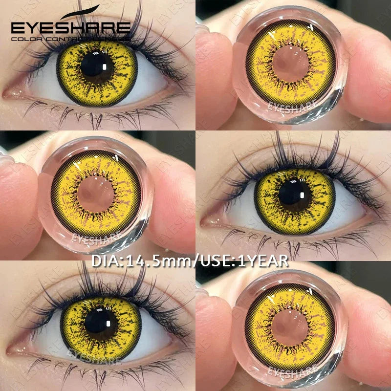 Halloween White Colored Contact Lenses Cosplay Crazy Red Contact Lenses Black Anime Eye Lenses White Beauty Makeup Lens