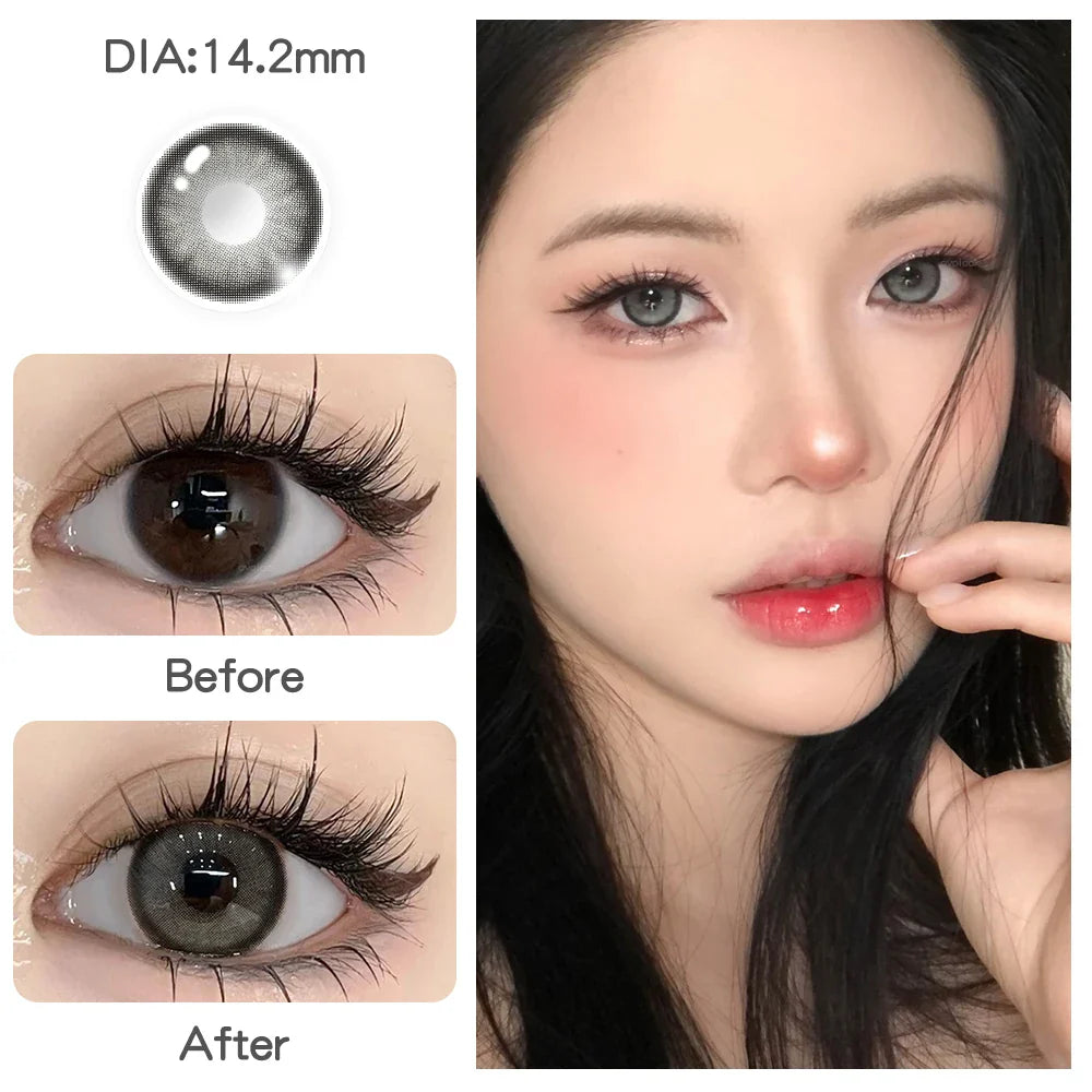 Natural Purple Contact Lenses for Eyes Myopia Beauty Eye Lenses Fashion Color Pupils 2pcs/pair Blue Lens Brown Lenses