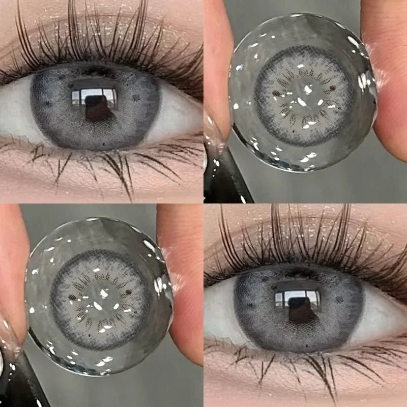 2PCS Color Contact Lenses for Eyes with diopters Myopia Green Blue Pupils Lenses Beauty Cosmetics Multicontact Lenses