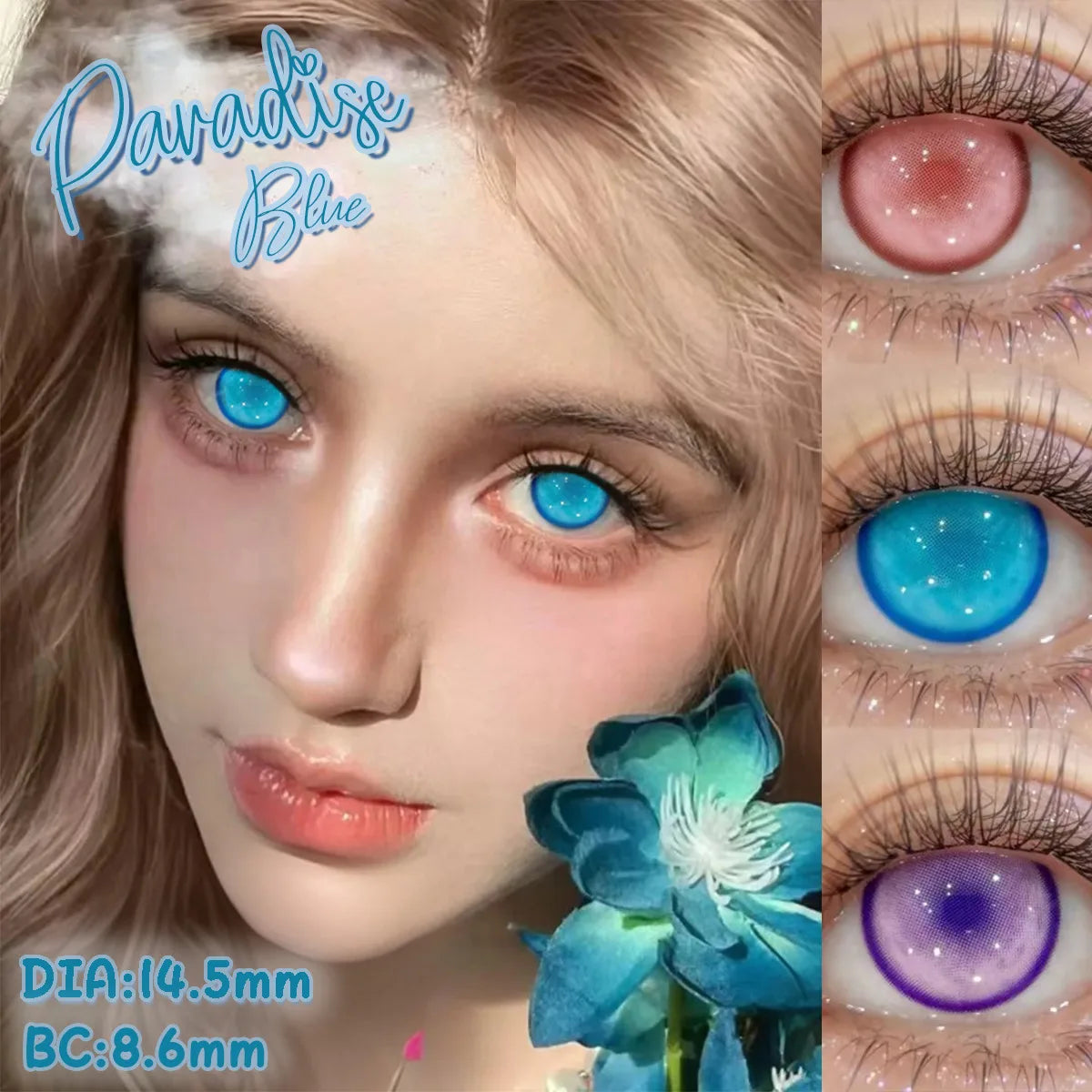 Eyes Color Contacts Colored Contact Lenses Lens Cos Prescription Myopia Cosplay Anime Party 2Pcs Daily