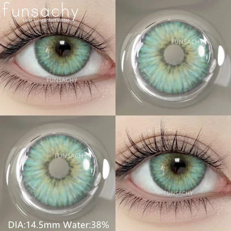 1pair Natural Color Contact Lenses for Eyes Blue Eye Lens Gray Lenses Fashion Korean Beauty Pupils Yearly Makeup Lens