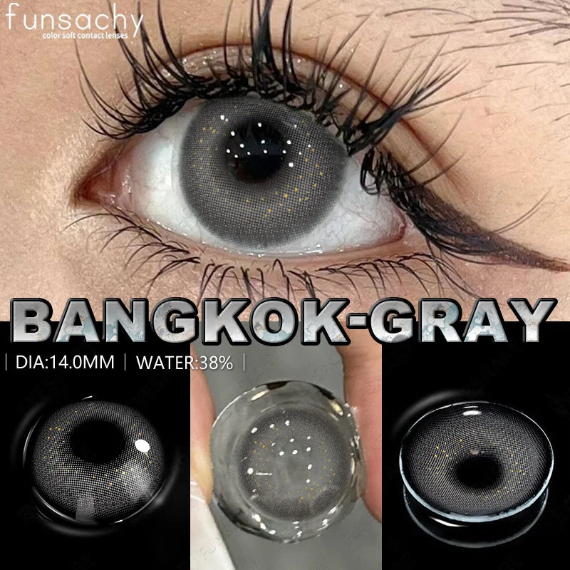 Cosmetics Color Contact Lenses 1pair Brown Color Lens Fashion Lenses Korean Lenses Grow Eye Big Eye Lens Gray Contacts