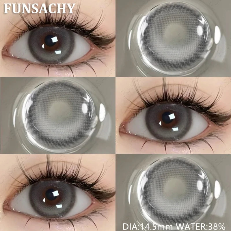 1 Pair Myopia 0~-8.00 Degree Color Contact Lenses for Eyes Natural Lenses with Prescription Diopter Eye Contacts Yearly