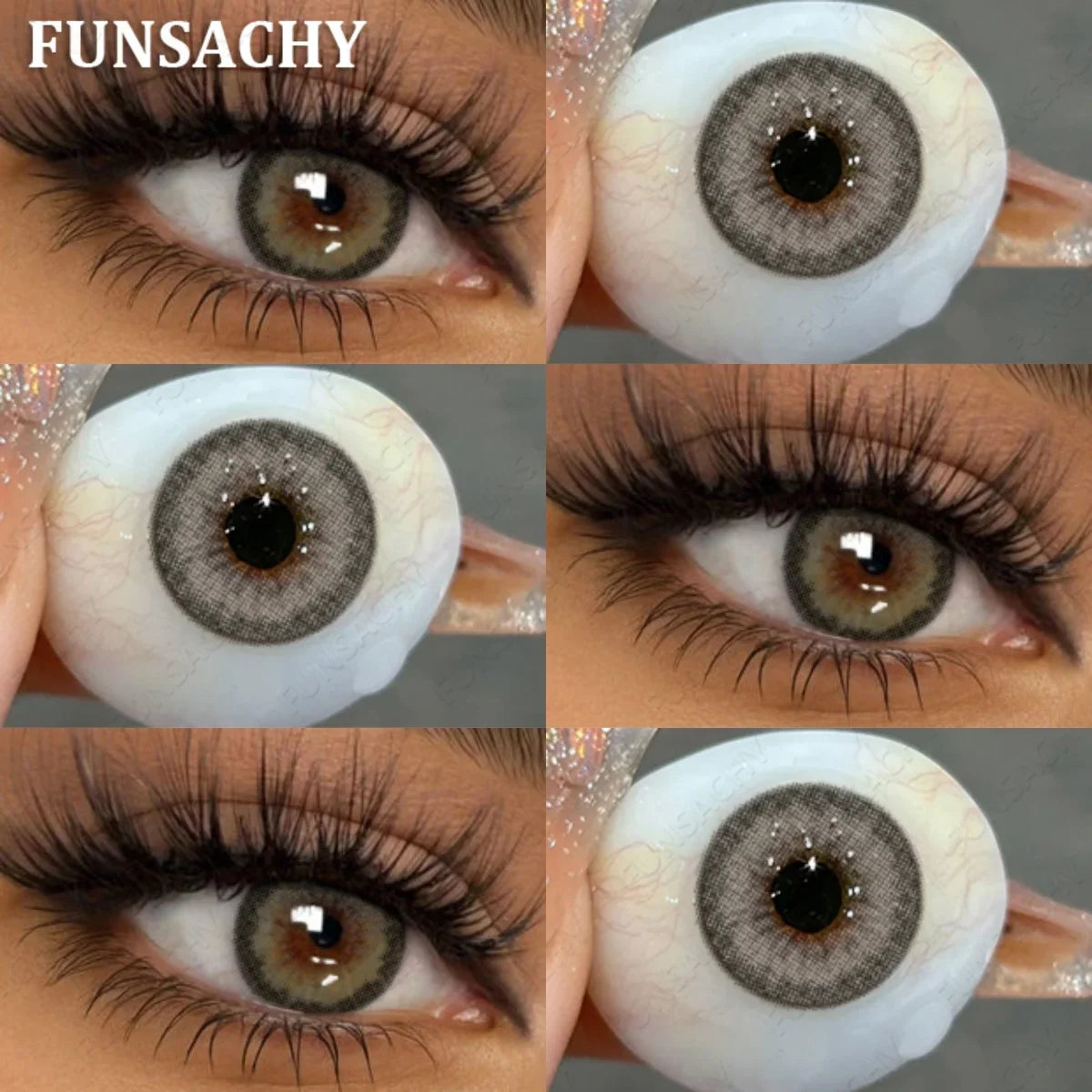1 Pair Natural Color Contact Lenses for Eyes Brown Lenses Colorcon Korean Lens Yearly Beautiful Grey Eyes Big Black Len