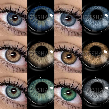 1 Pair NEW Colored Pupils Makeup Green Contact Lenses Beauty Women Colored Pupils Cosmetic Brown Natural Pupils