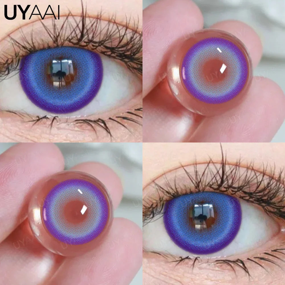 1 Pair Blue Eye Color Lenses for Cosplay White Walker Rim Colorful Anime Colored Pupils for Halloween Party Fashion Lenses