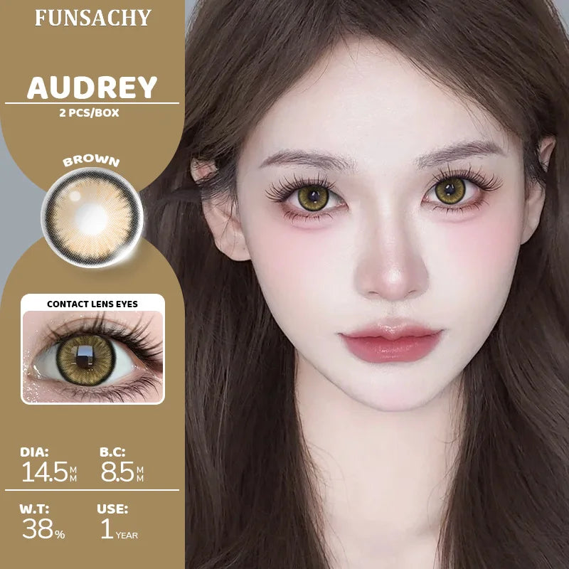 1 Pair Yearly New Korean Natural Lenses Color Contact Lenses for Eyes Color Black Brown Beautiful Pupil Fast Shipping