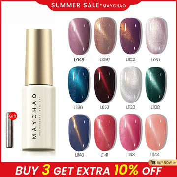 5ml Cat Eye Magnetic Gel Nail Polish Shiny Glitter Gel Lacquer Semi Permanent Soak Off UV LED Varnish Manicure Nail Art