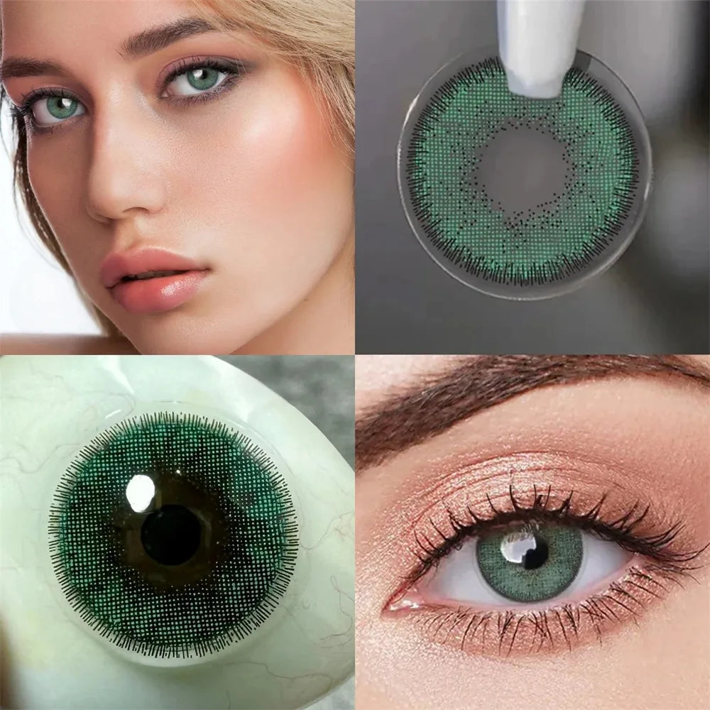 Eyes Color Contacts Colored Contact Lenses Lens Small Pupil Beauty Prescription Myopia Daily 14.2mm 2Pcs Half Year