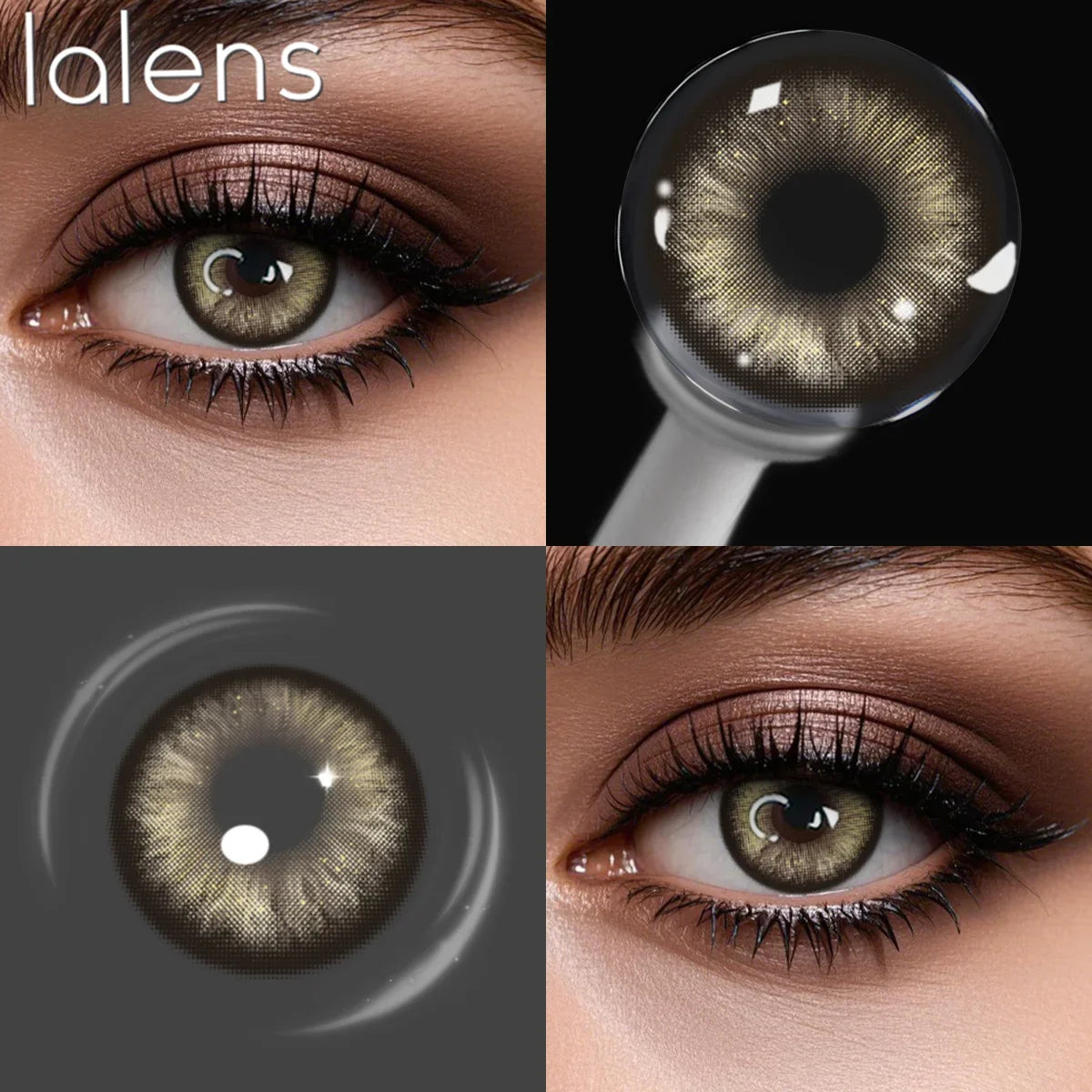 14.5mm Bright Grey Colored Contact Lenses Half Yearly Disposable Soft Lens for Daily Outfit Party Look Eye Beauty Makeup