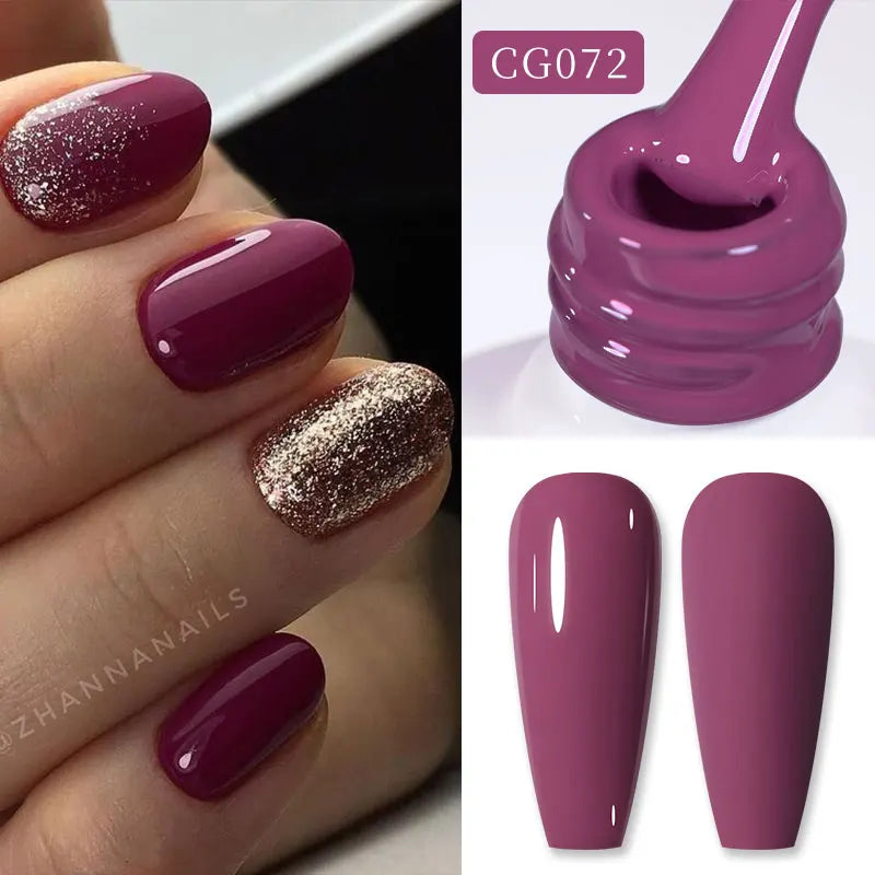 10ml Purple Red Series Gel Nail Polish Winter Dark Purple Nail Art Varnish Semi Permanent Soak Off UV LED Gel