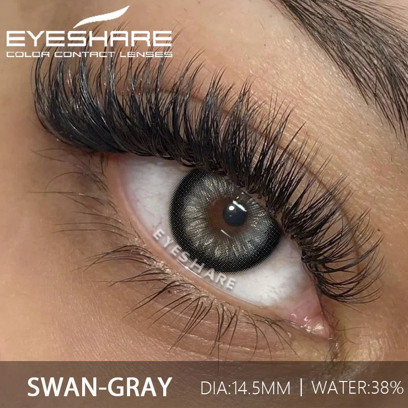 1Pair Fashion Color Contact Lenses for Eyes Blue Eye Contacts Cosmetic Green Contacts Yearly Brown Eye Lens Gray Lenses