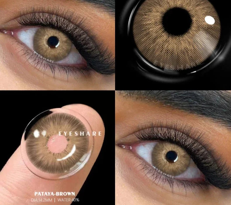 2pcs New Colored Contact Lenses Fashion Yearly Green Eyes Lenses Natural Blue Eye Lenses Gray Pupils Lens
