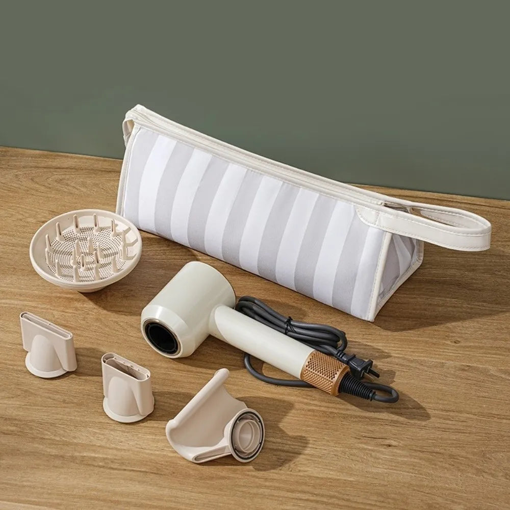 Carry Handle Hair Dryer Storage Bag Zipper Closure Scratch-Resistant Blow Dryer Storage Bag Wide Gusseted Water-Resistant