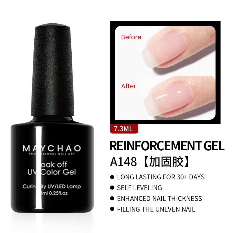 Transparent Nude Jelly Gel Nail Polish Semi Permanent 7.3ml Top Coat Soak Off UV LED Varnish Nail Art Design Base Gel
