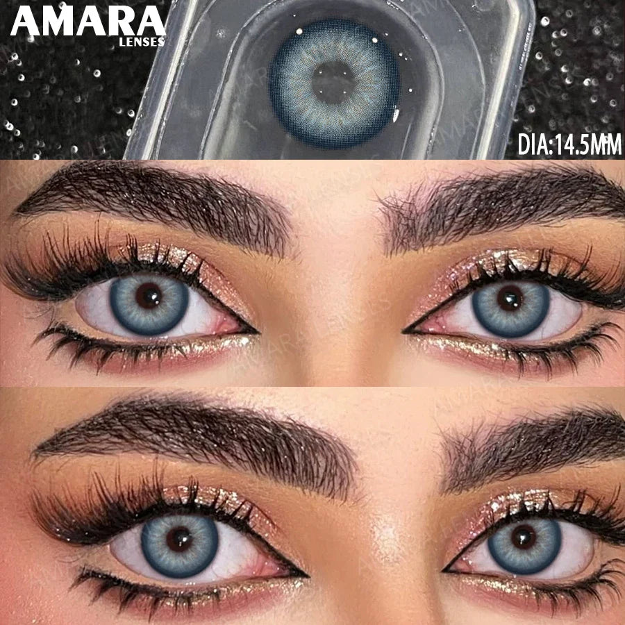 Norway Blue Contact Lenses Color Contacts for Eyes Brown Eye Lenses Gray Lenses Yearly Cosmetic Makeup Eye Contacts Yearly