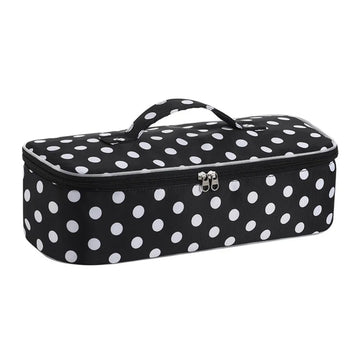 New Polka Dot Hair Dryer Storage Bag with Handle Large Capacity Makeup Bag Dustproof Portable Curler Storage Bag For Travel