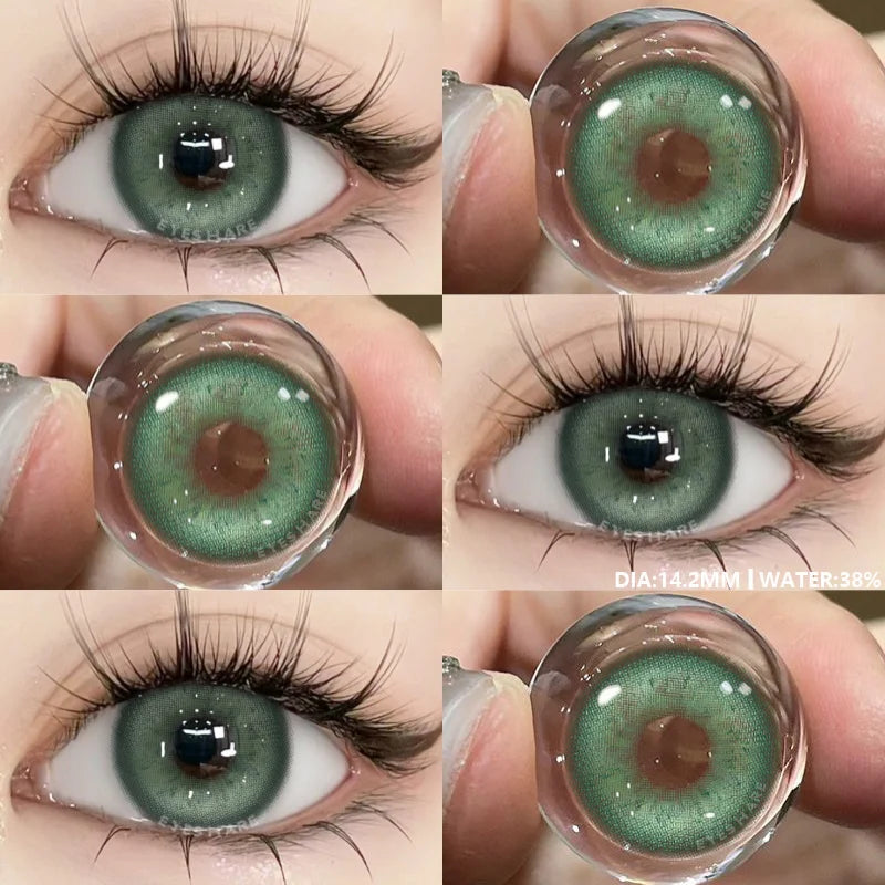 1Pair New Color Contact Lenses for Eyes Cosmetic High Quality Blue Lenses Green Contact Fashion Cosmetic Eye Contacts
