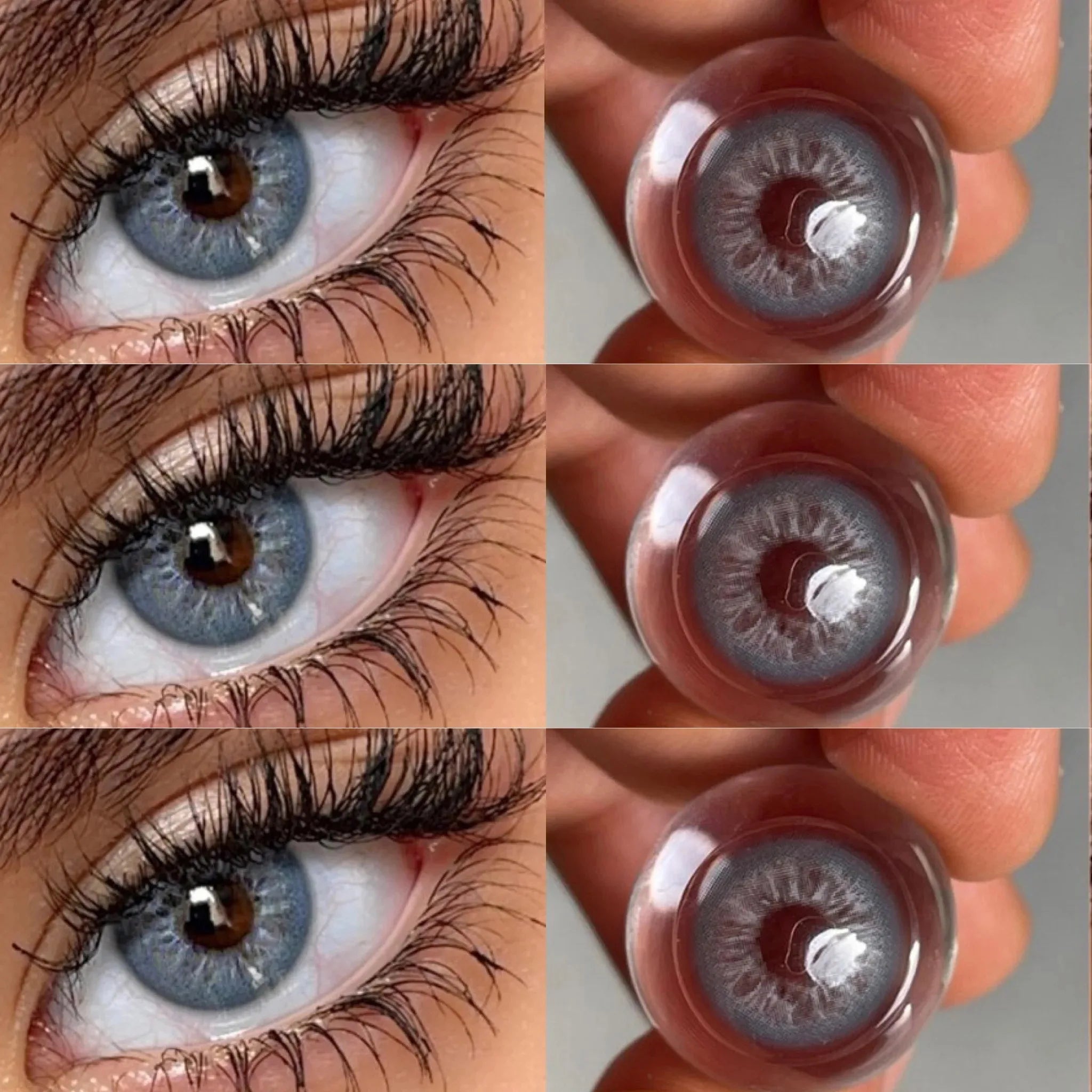 Eyes Color Contacts Colored Contact Lenses Lens Plano Small Pupil Myopia Brown 14.2mm 2Pcs 12 Months