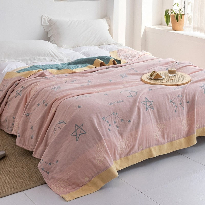 Twin Queen Size Anti Pilling Bedspread Comforter Soft Cotton Air-conditioning Throw Blankets On The Bed Summer Quilt Bed Linens