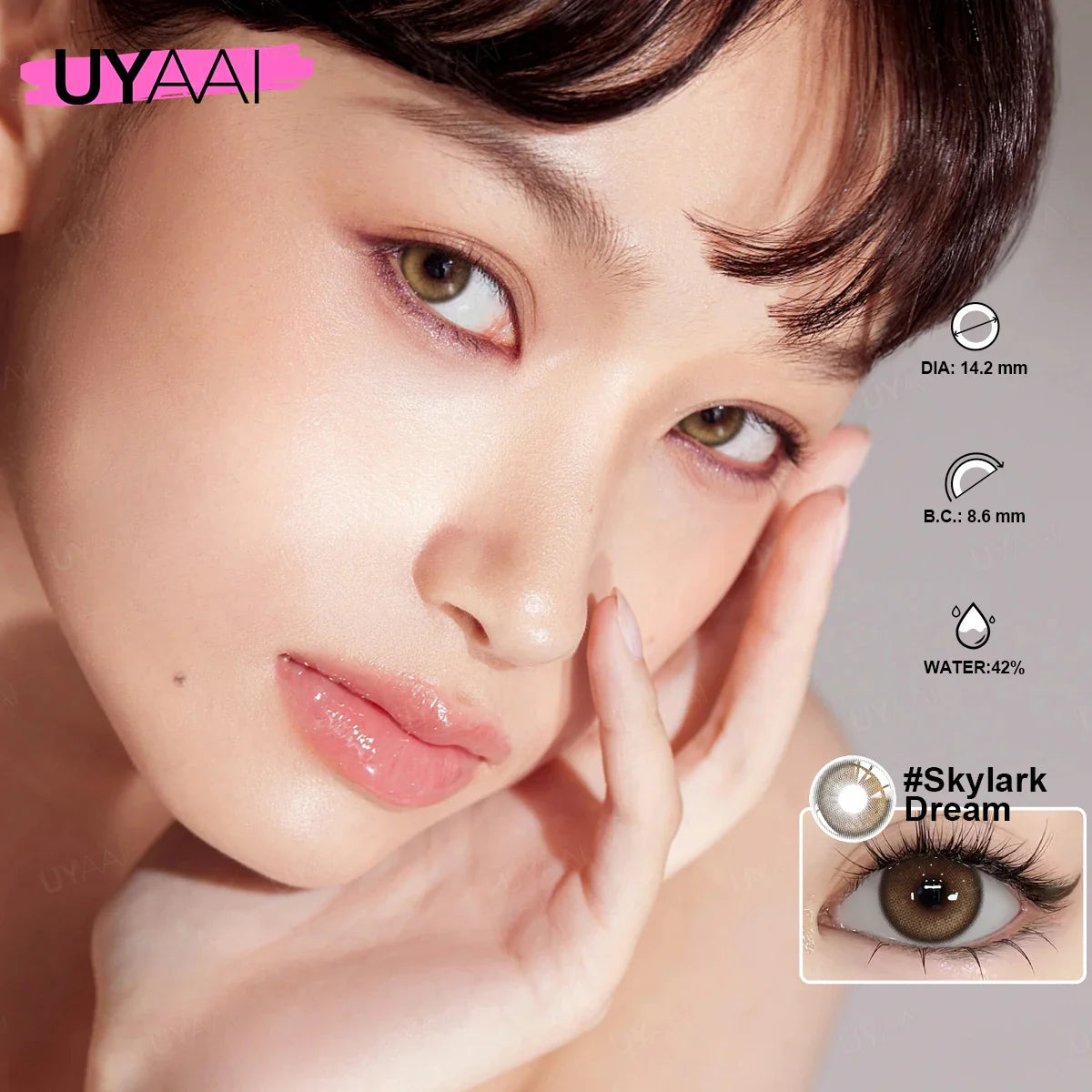 New Color Contact Lens Natural Pupils Green Lens Makeup Colored Pupils Gray Contact LensesCosmetics Natural Pupils