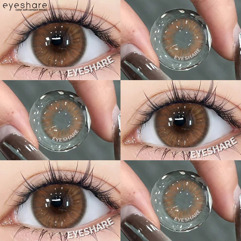 1 Pair Blue Color Contact Lenses for Eyes Cosmetic Korean Brown Contact Cosmetic Eye Contacts lenses doll'eye softlenses