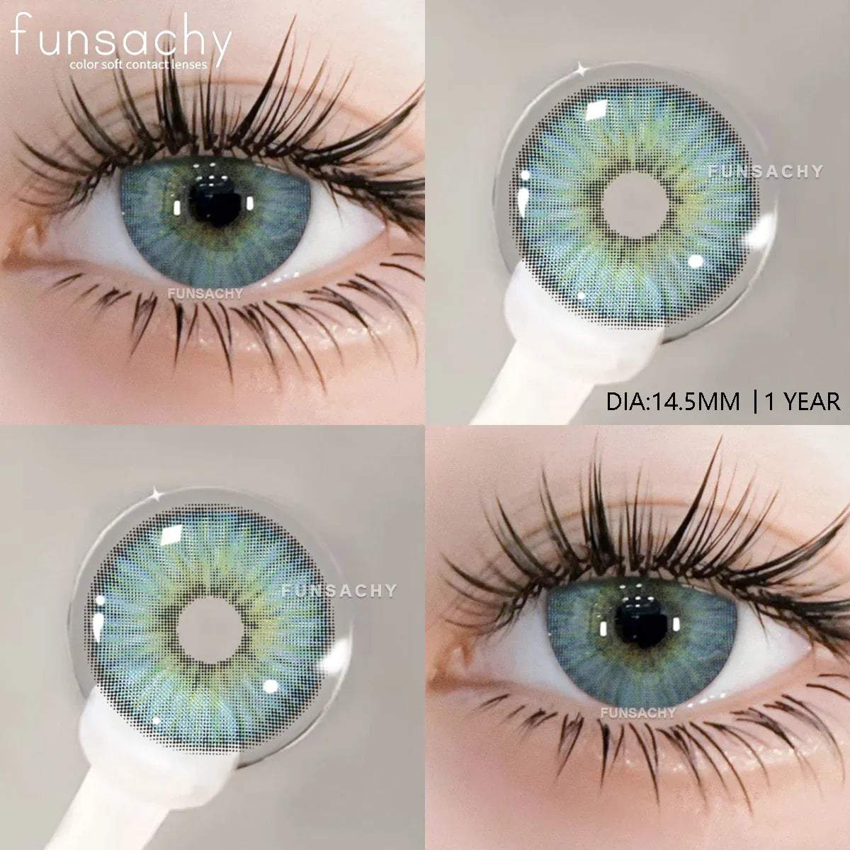 1 pair Colorcon Contact Lenses for Eyes Black Lenses Beautiful Cosmetic Pupil Blue Lenses Big Eyes Contacts Lens Yearly