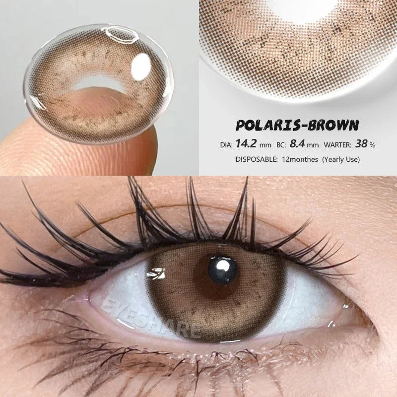 New Colored Contact Lenses for Eyes 1 Pair Fashion Blue Eyes Lenses Brown Contacts Green Lenses Yearly Gray Contacts
