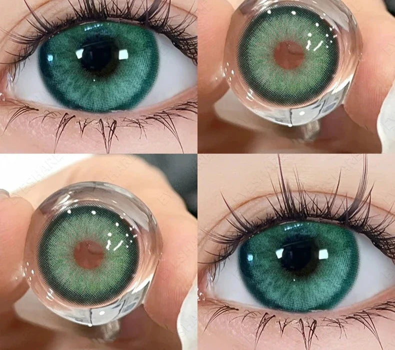 1Pair Fashion Colored Contact Lenses for Eyes Natural Contact Lenses Blue Eye Lenses Gray Pupils Yearly Cosmetic Lens