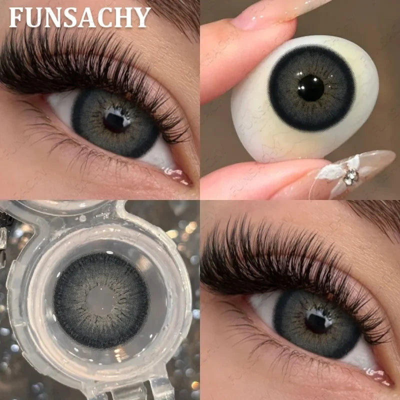 1 Pair Elesis Series Contact Lenses for Eyes Brown/Gray Colored Lenses Blue Natural Eye Contacts Annual Fast Shipping