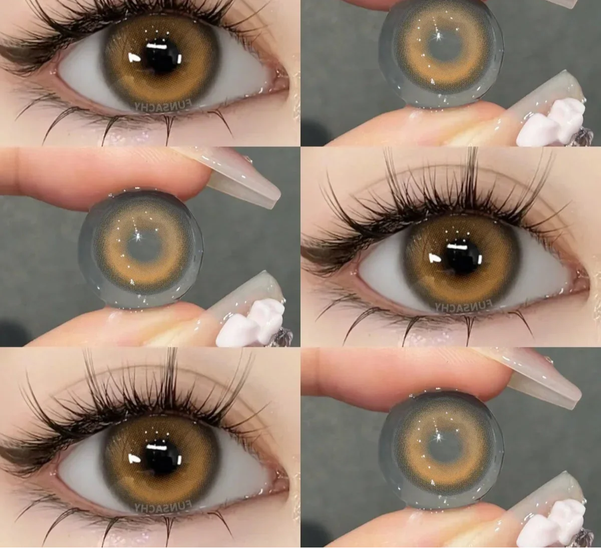 0~-8.00 Degree 1 Pair Myopia Colorcon Korean Lenses Color Prescription Contact Lenses Brown Natural Eye Contacts Lens