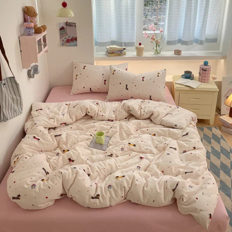 100% Cotton Double Layer Gauze Bedding Set